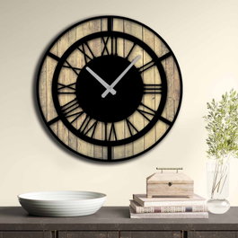 Wallity Reloj decorativo de MDF Multicolor 5050MS-009